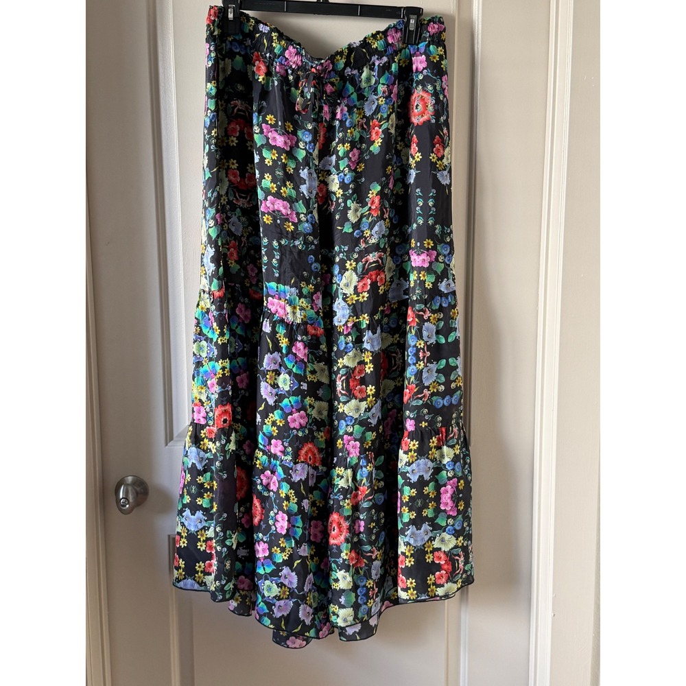 Johnny Was Floral Wide Leg Palazzo Tiered Floral Pants Size XL - Picture 4 of 13